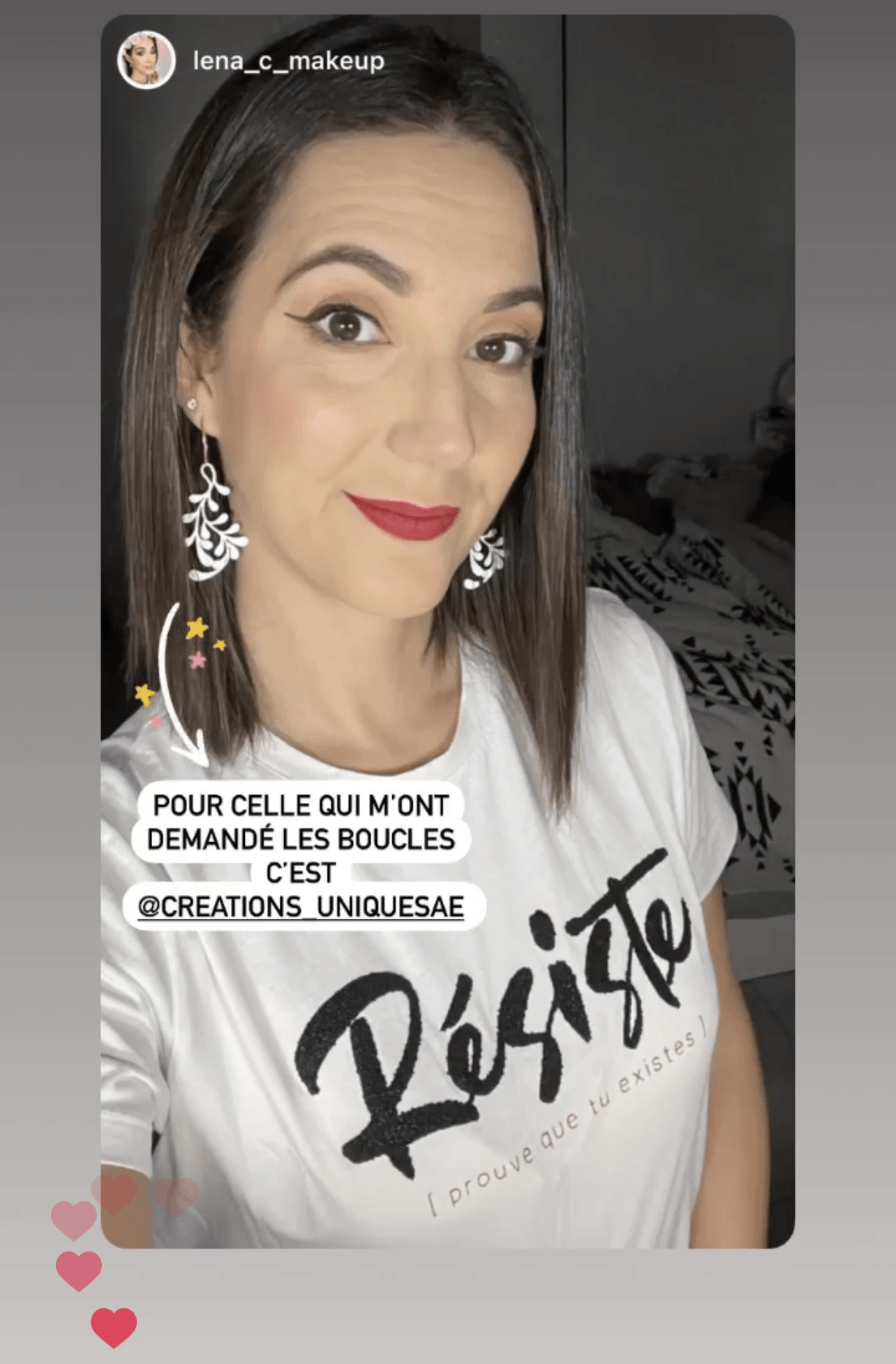 Boucles d’oreilles NINON feuillage blanc - Créations Uniques - Créations Uniques