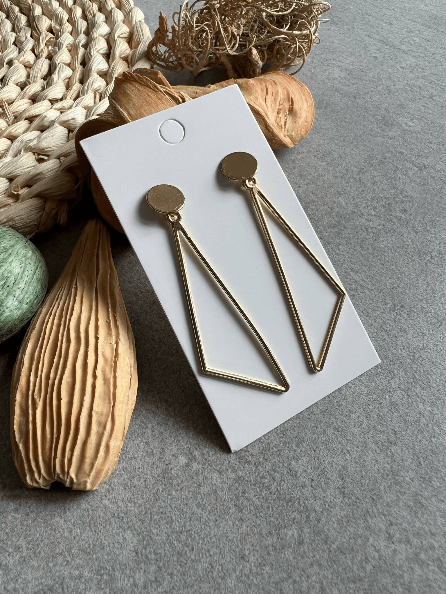 Boucles d’oreilles MICHELE triangles dorés - Créations Uniques