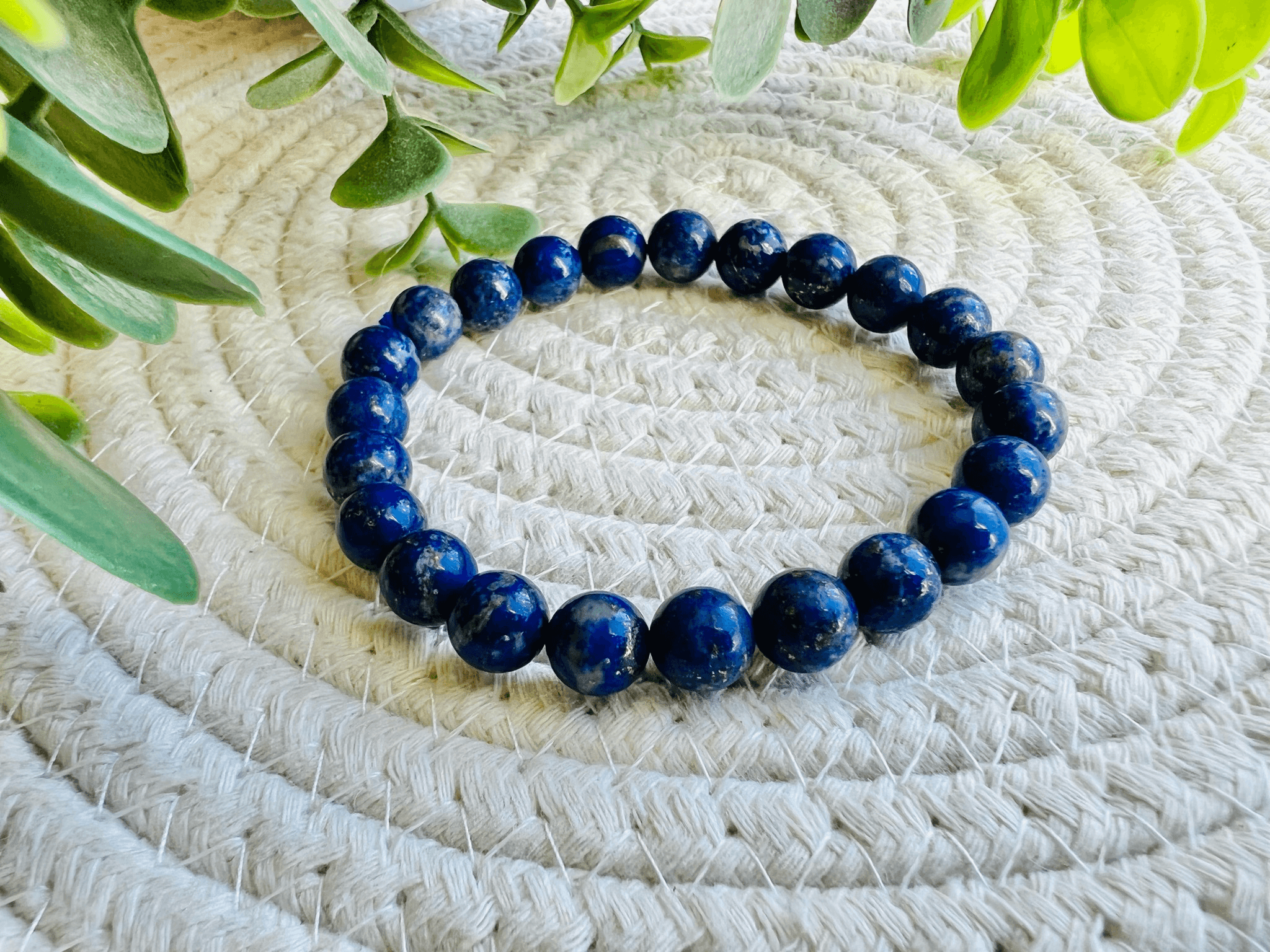 Bracelet VICTORIA - Perles minérales Lapis - Créations Uniques