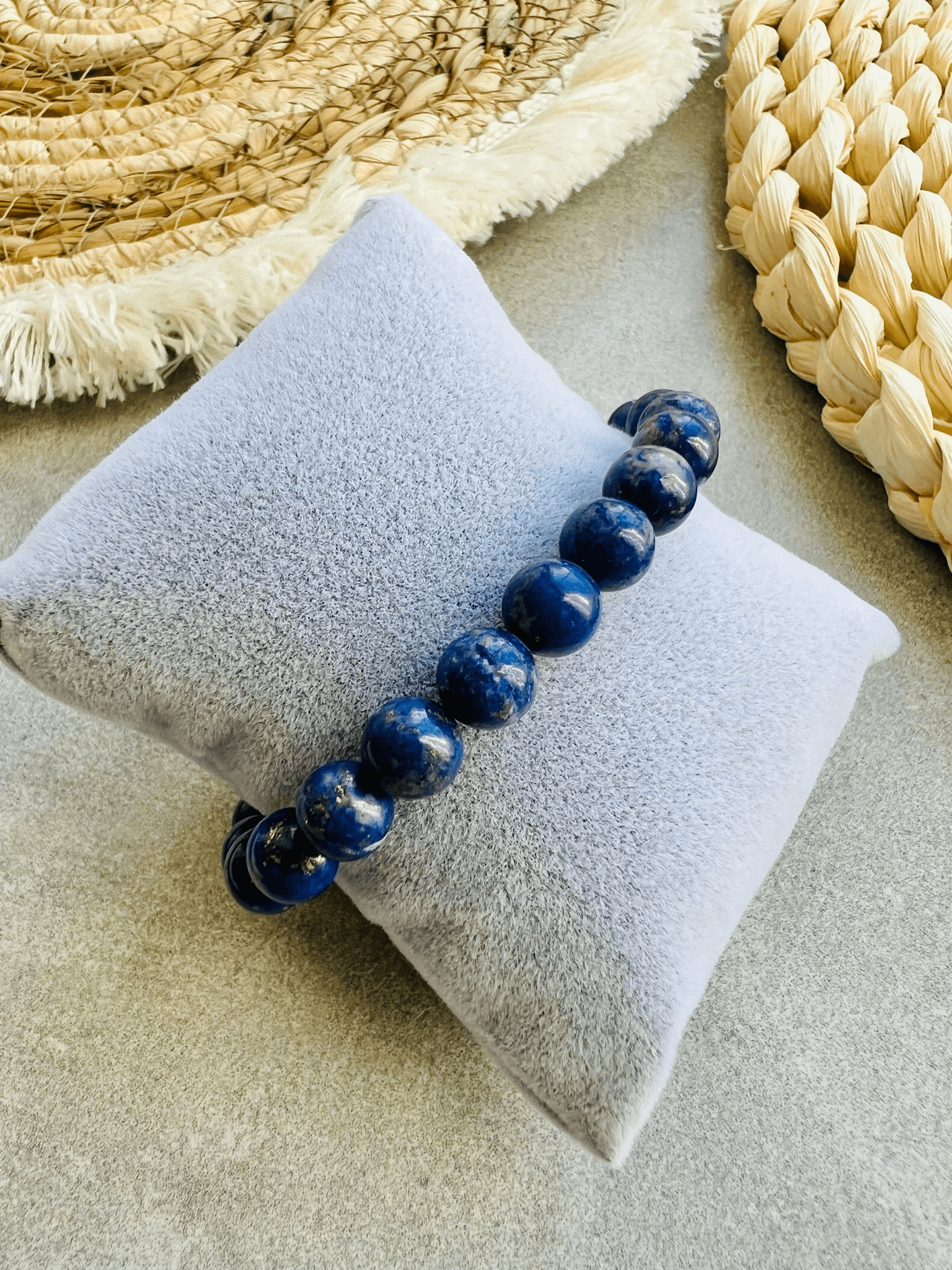 Bracelet VICTORIA - Perles minérales Lapis - Créations Uniques