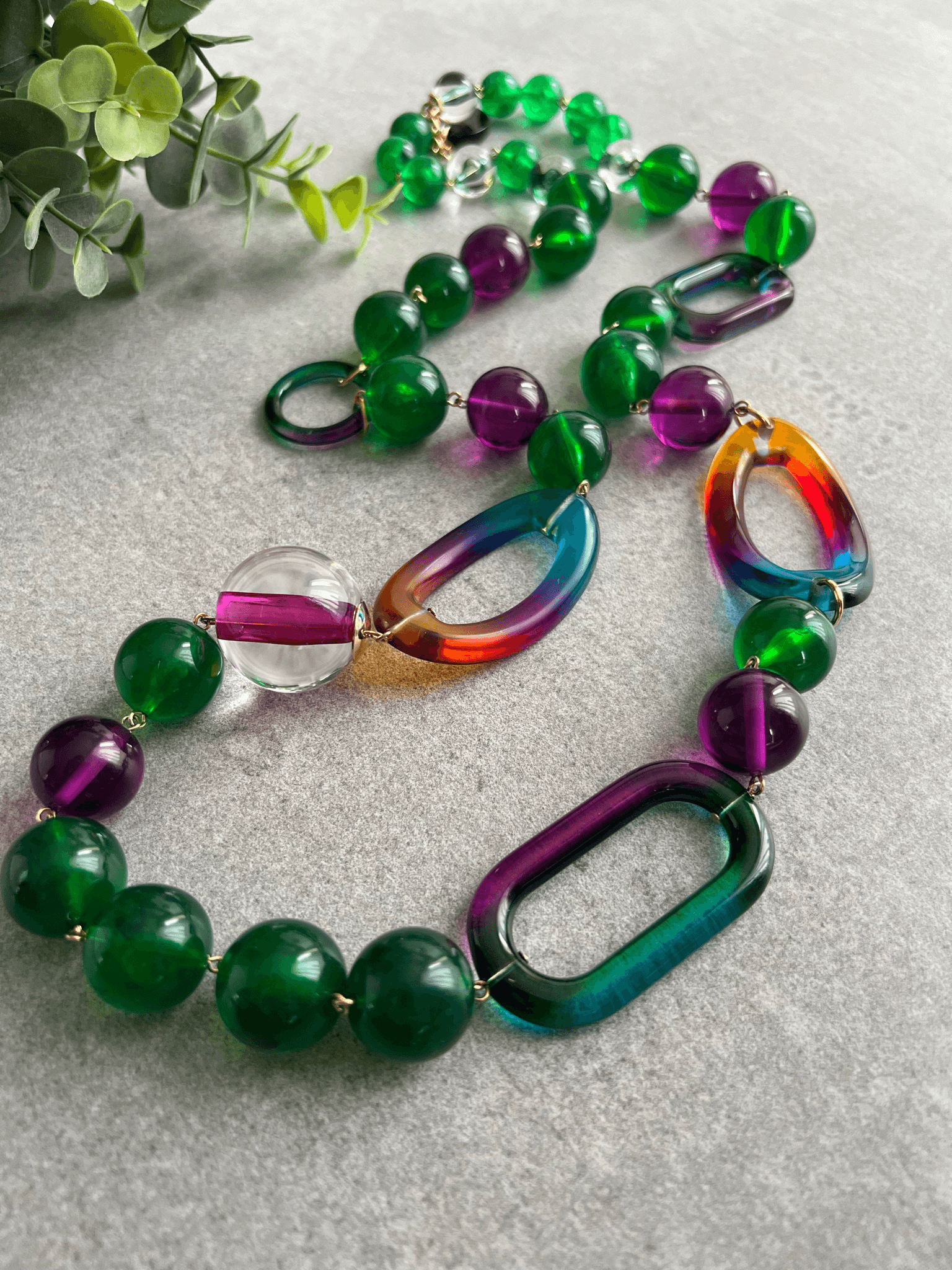 Collier Francine BRAMLI original et asymétrique. Pièce de créateur. - Créations Uniques