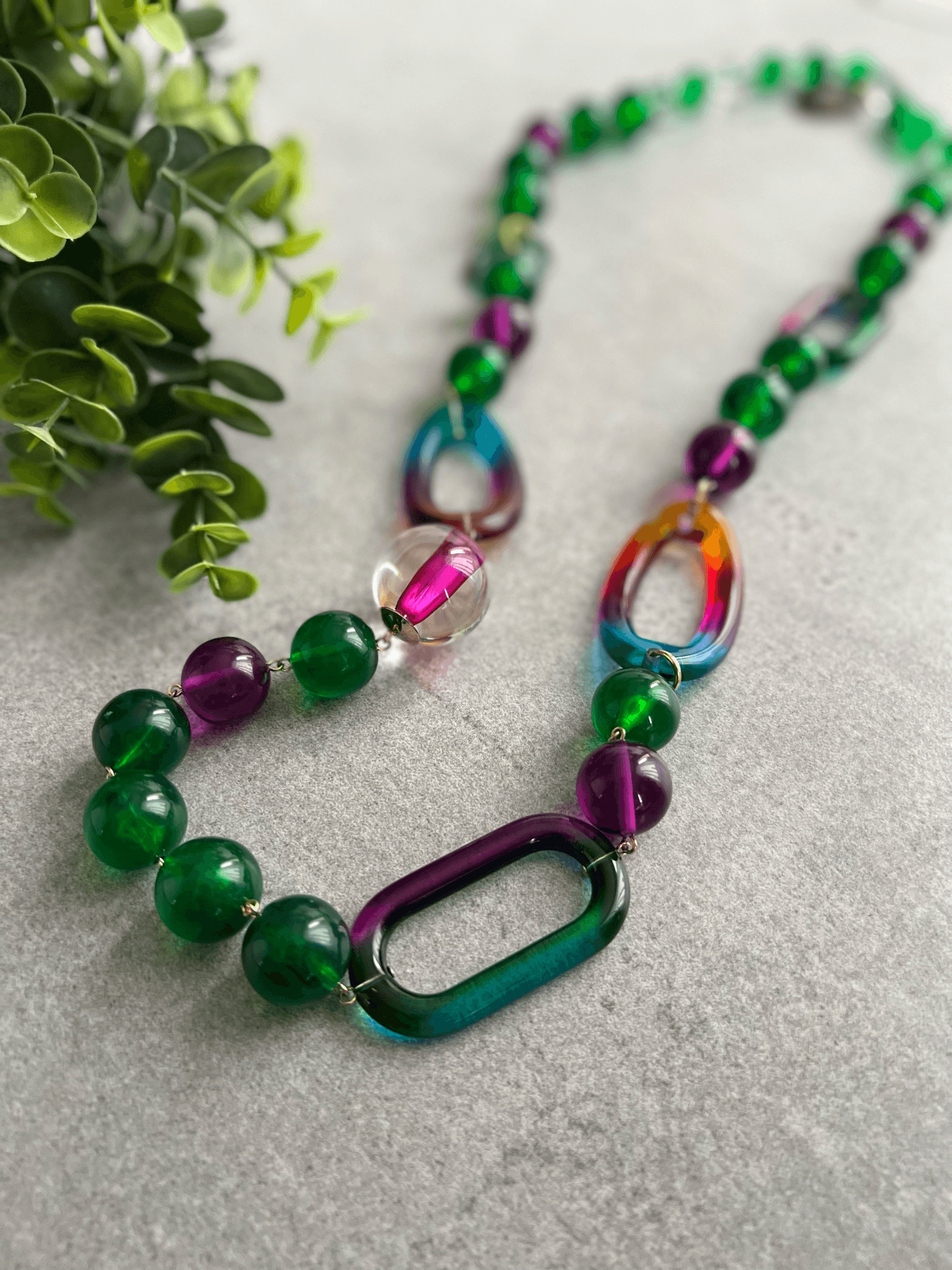 Collier Francine BRAMLI original et asymétrique. Pièce de créateur. - Créations Uniques