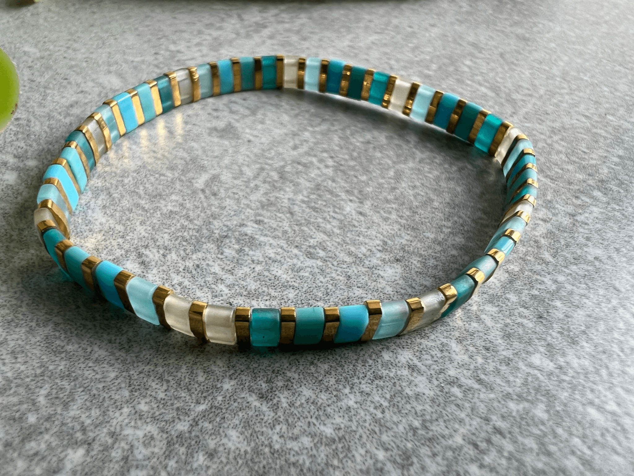 Bracelet VALENCIA perles bleues - Créations Uniques