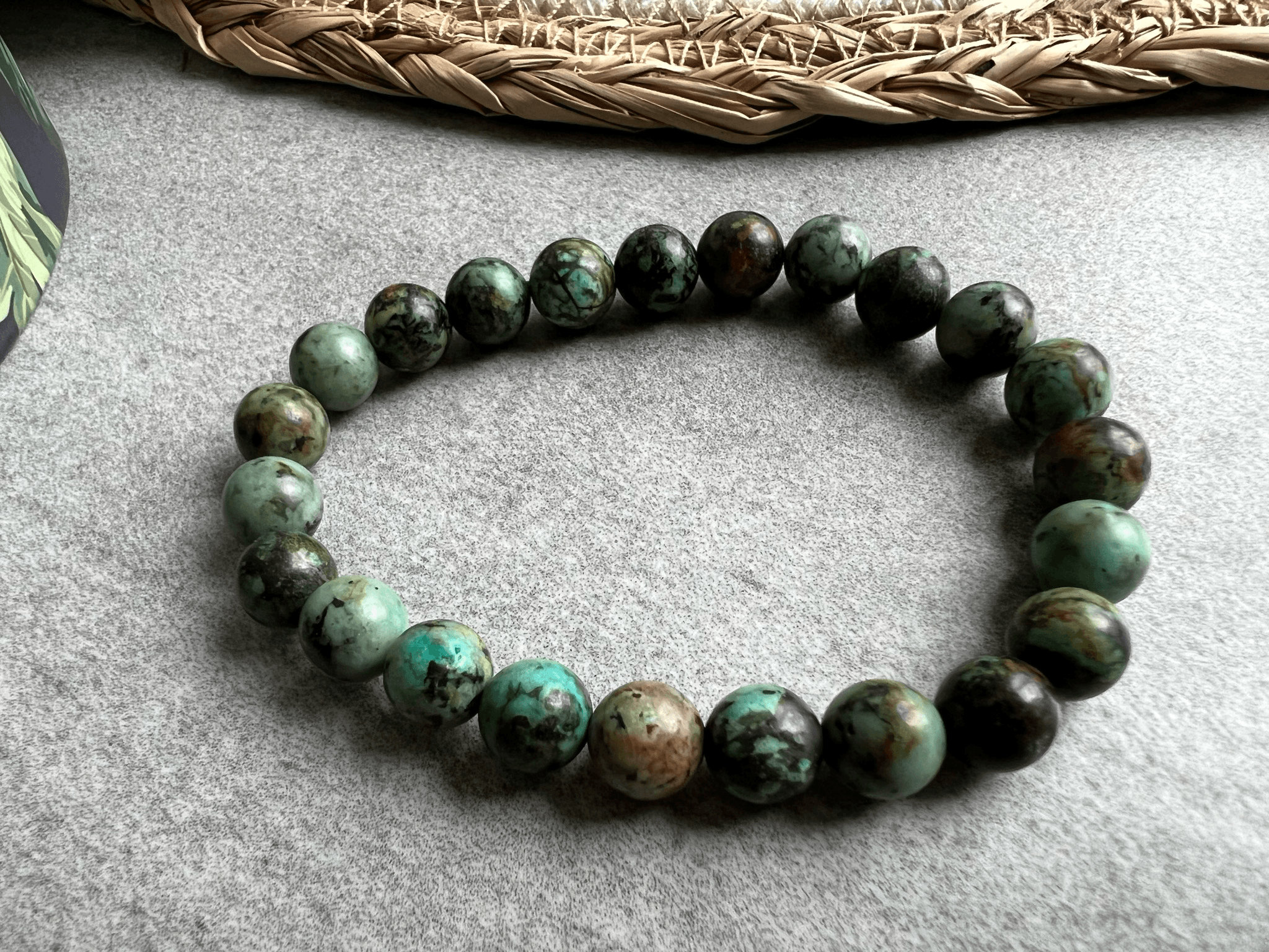 Bracelet MILAN - Perles minérales Turquoise d’Afrique - Créations Uniques