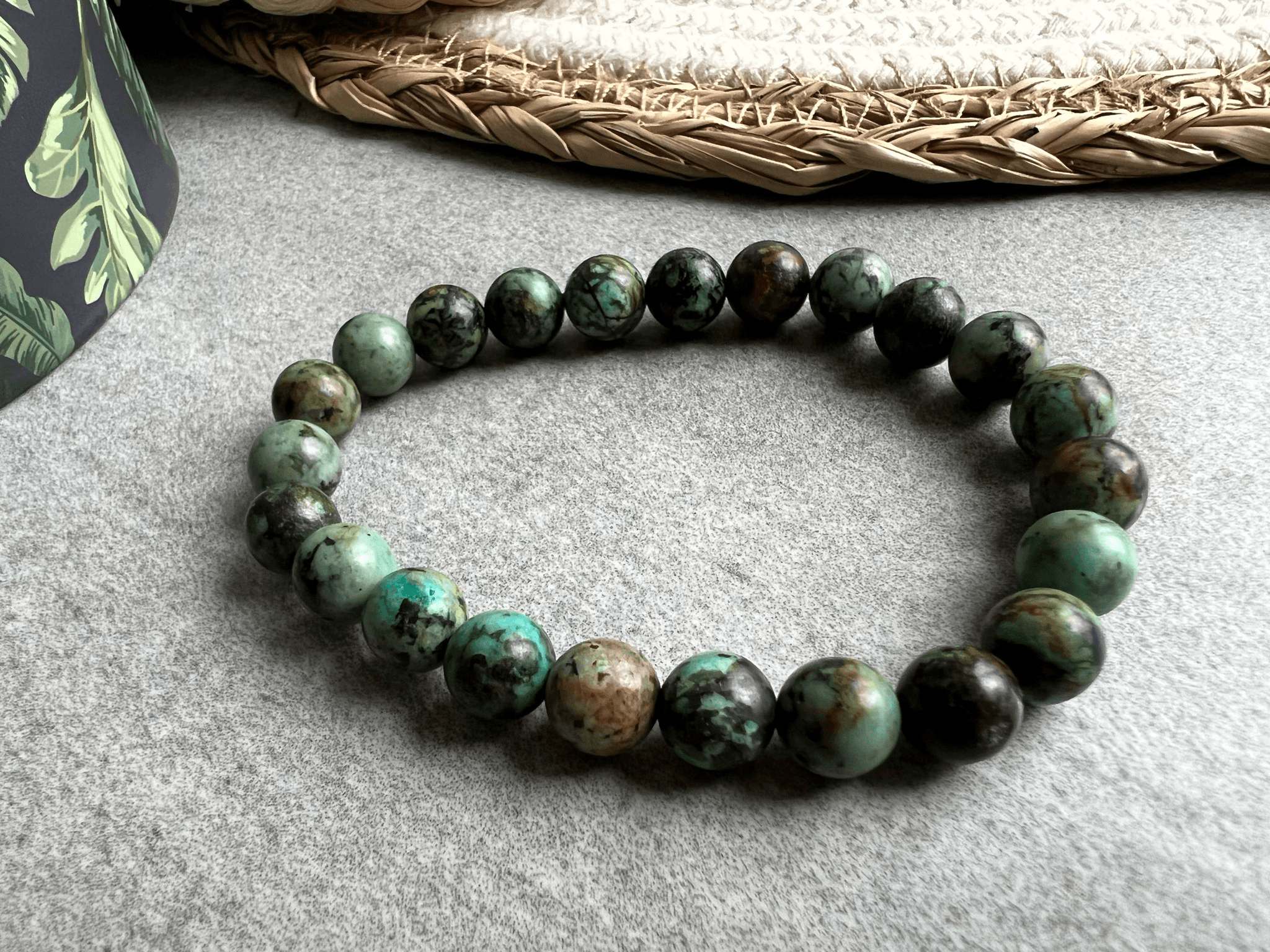 Bracelet MILAN - Perles minérales Turquoise d’Afrique - Créations Uniques