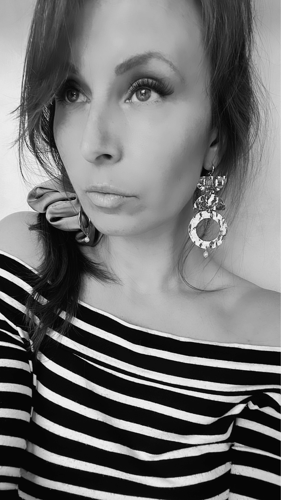 Boucles d’oreilles ODILE chic et glamour Laiton doré plaqué or 16k. - Créations Uniques