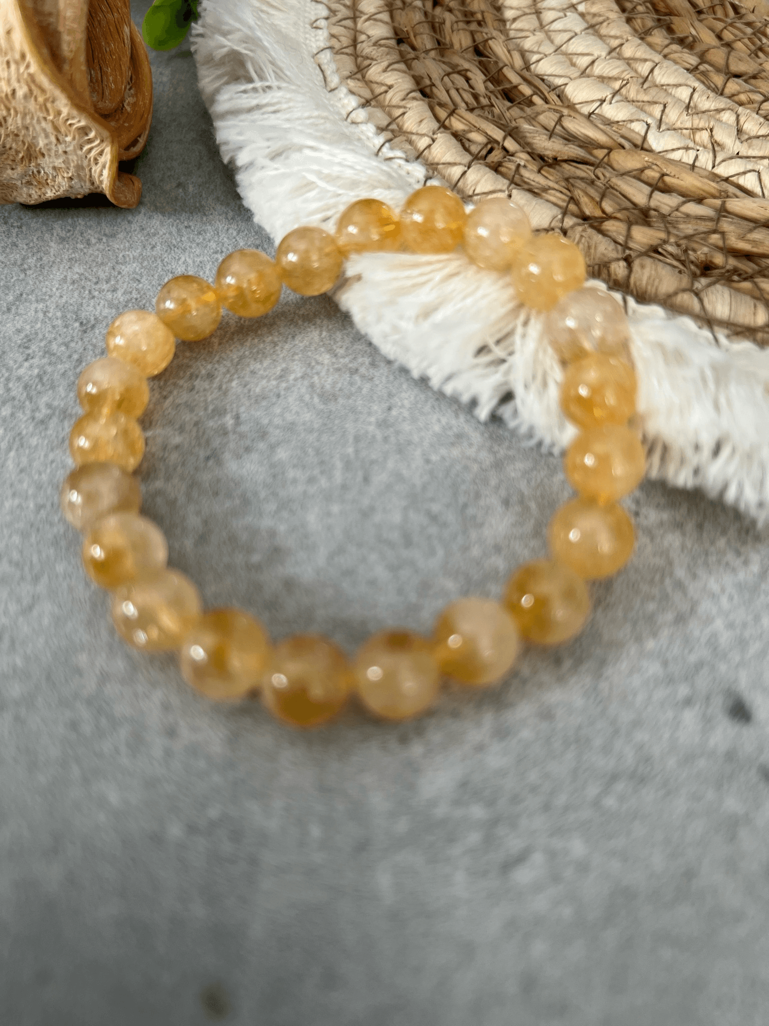 Bracelet VÉRONE - Perles minérales Citrine - Créations Uniques