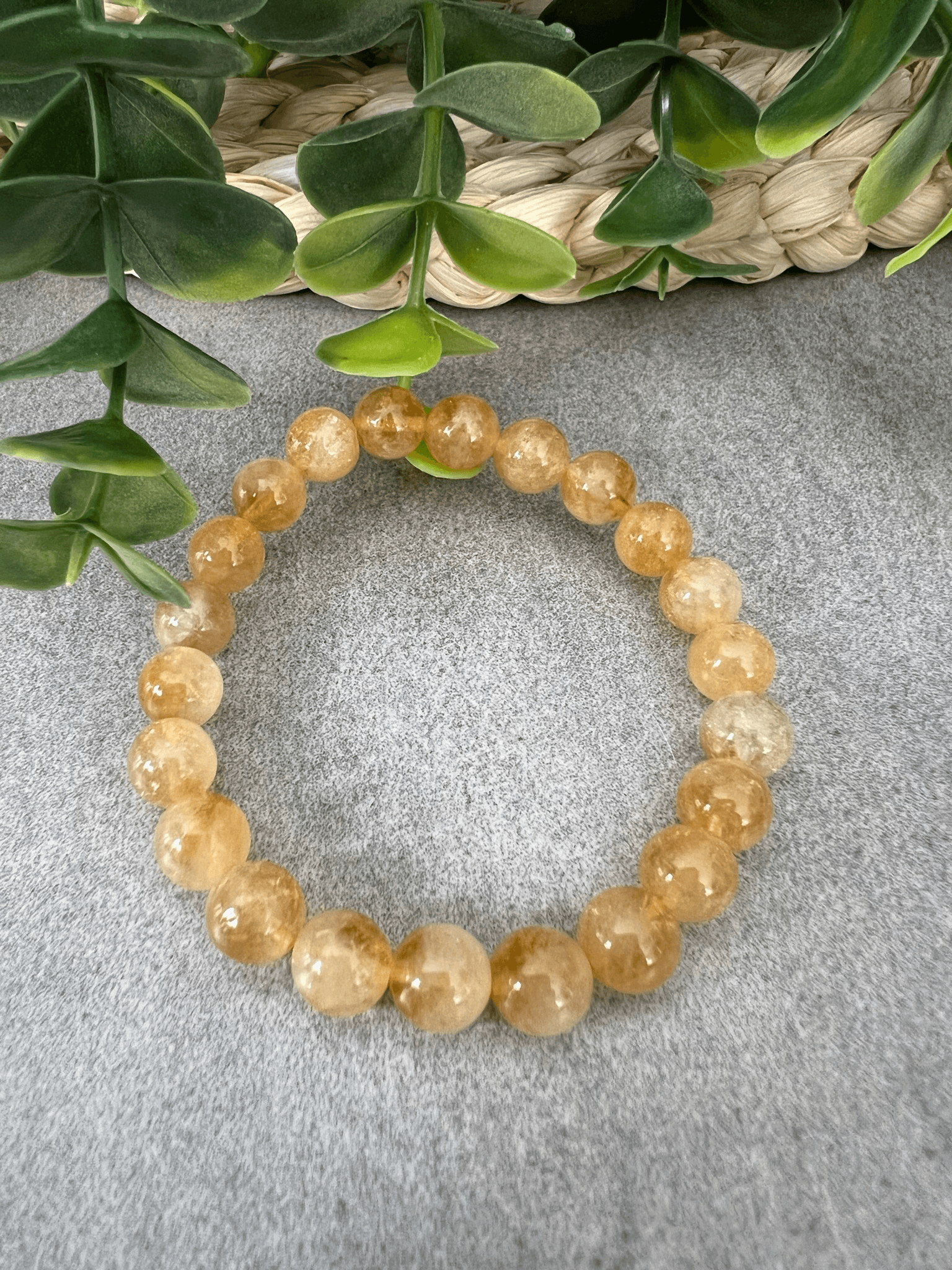 Bracelet VÉRONE - Perles minérales Citrine - Créations Uniques
