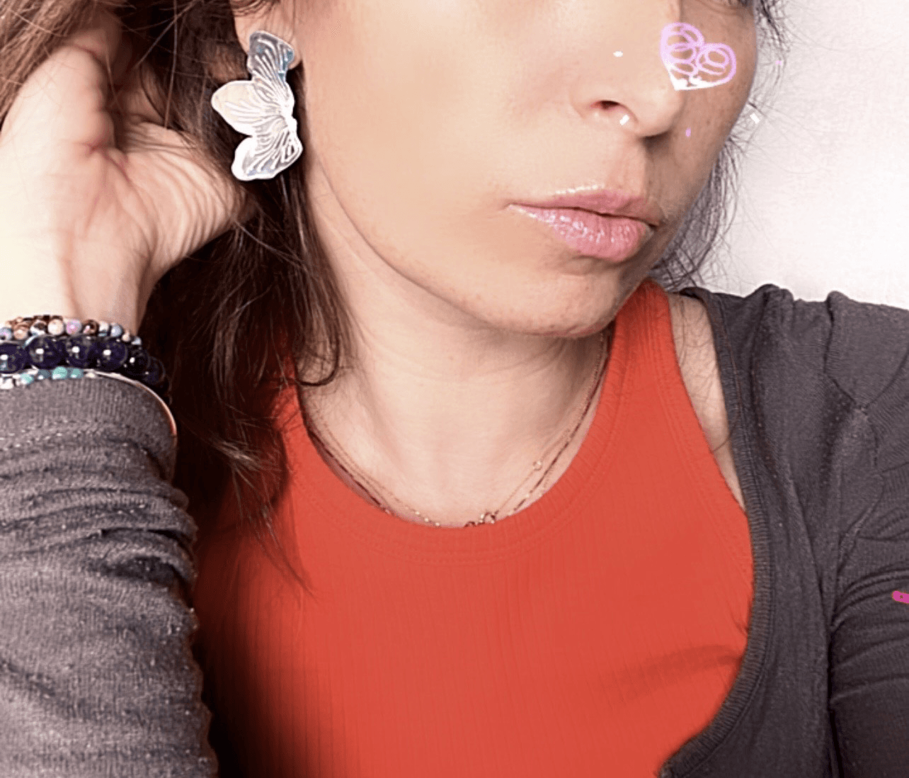 Boucles d’oreilles KAROLAINE feuilles argentées - Créations Uniques