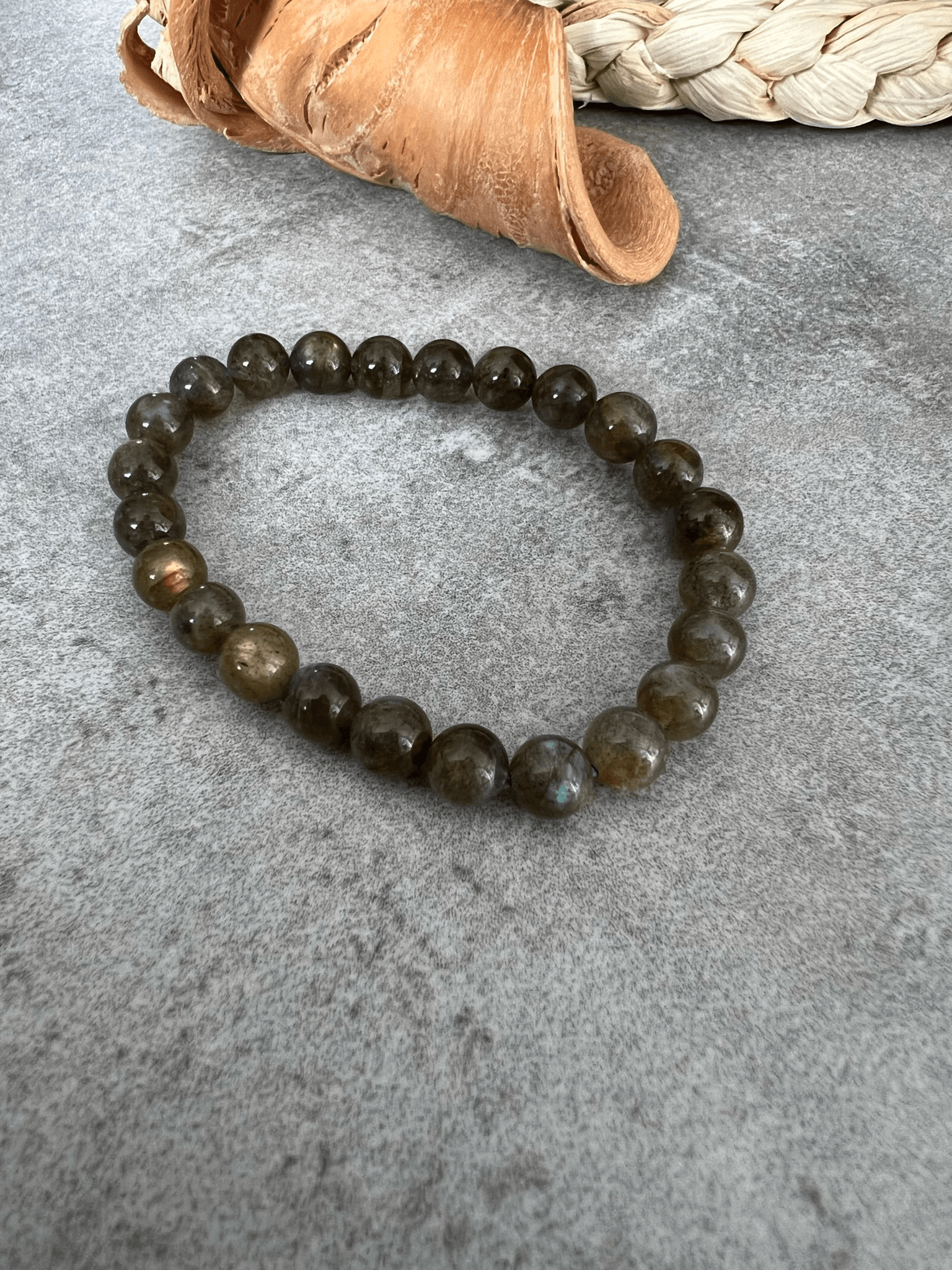 Bracelet TURIN - Perles minérales Labradorite - Créations Uniques