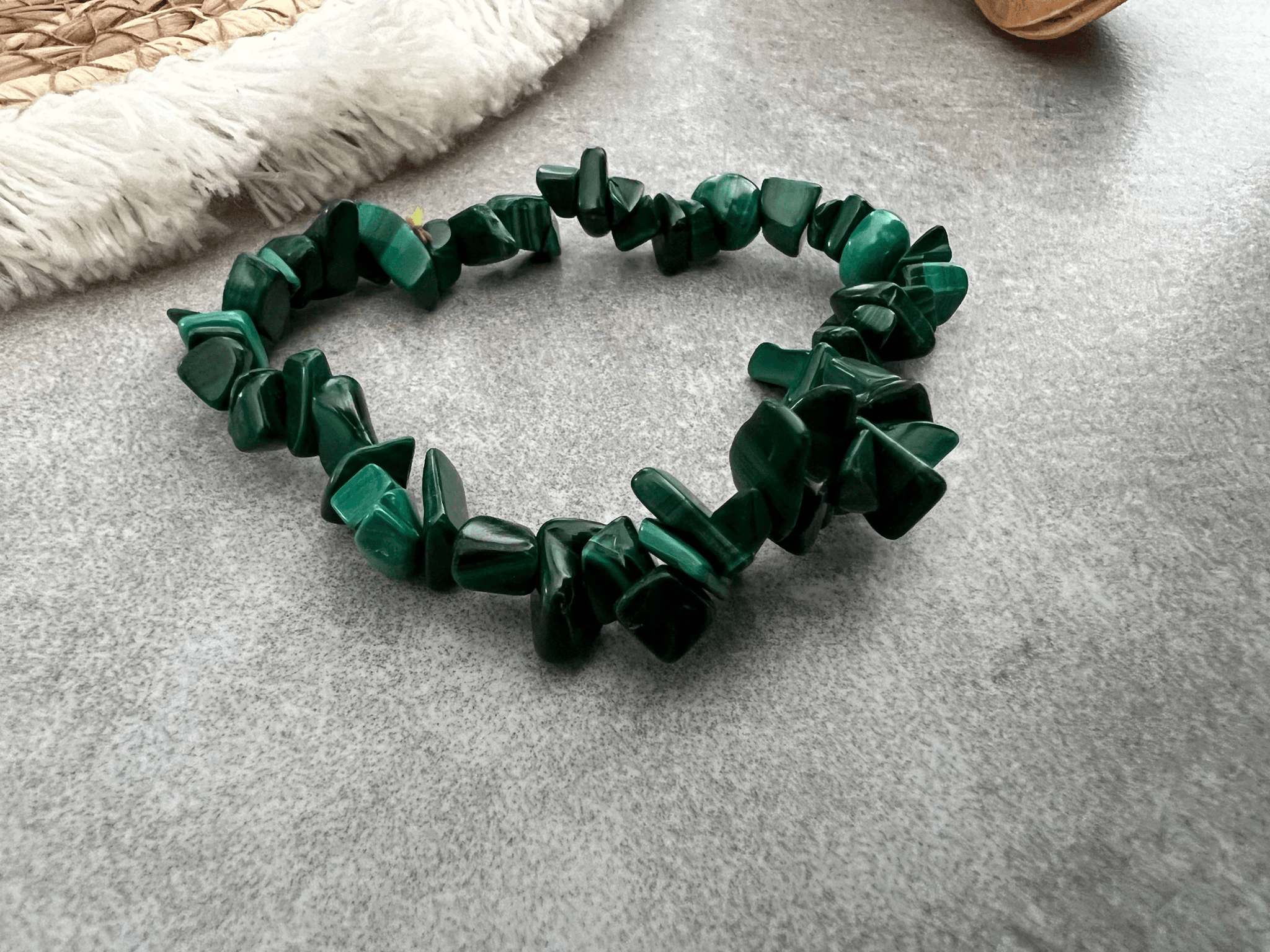 Bracelet ATACAMA - Perles minérales Malachite - Créations Uniques