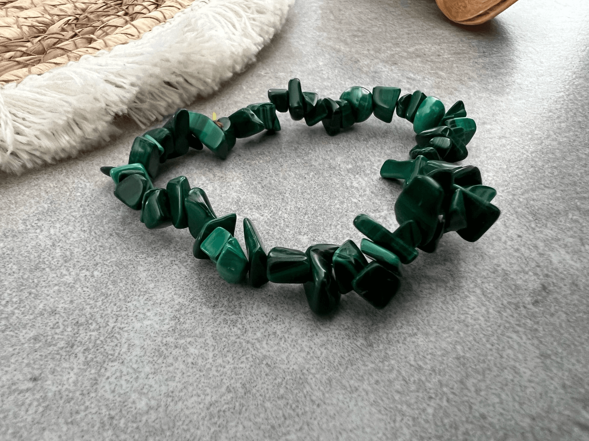 Bracelet ATACAMA - Perles minérales Malachite - Créations Uniques