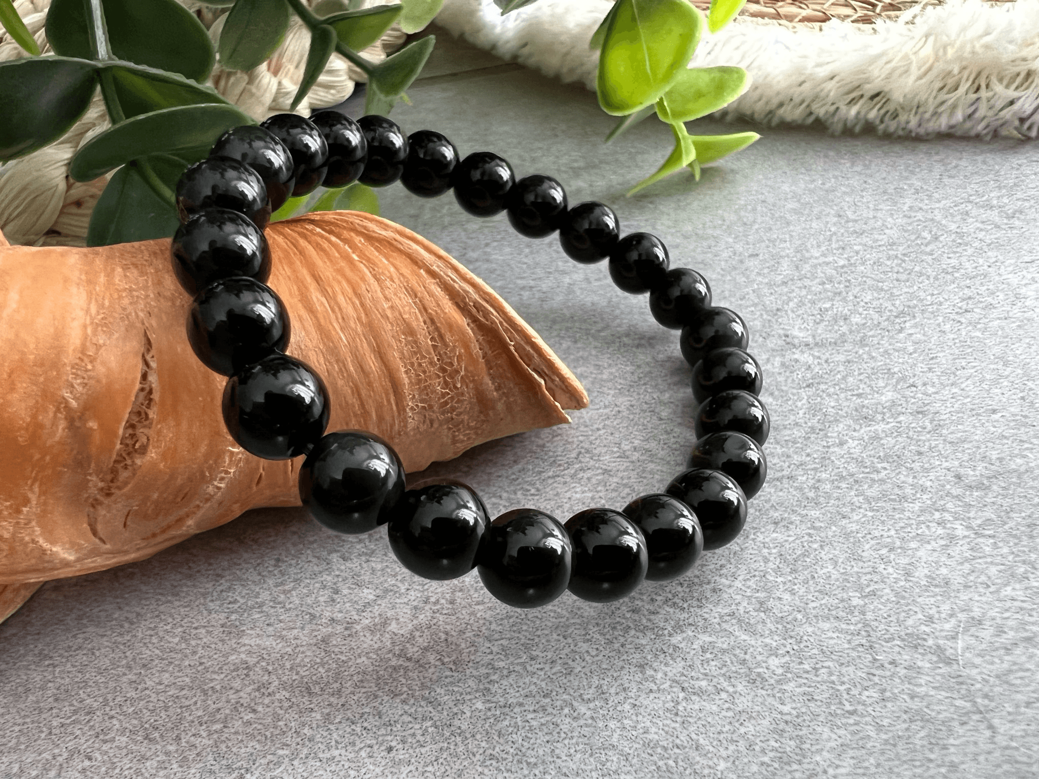 Bracelet SASKATOON - Perles minérales Obsidienne œil céleste. - Créations Uniques