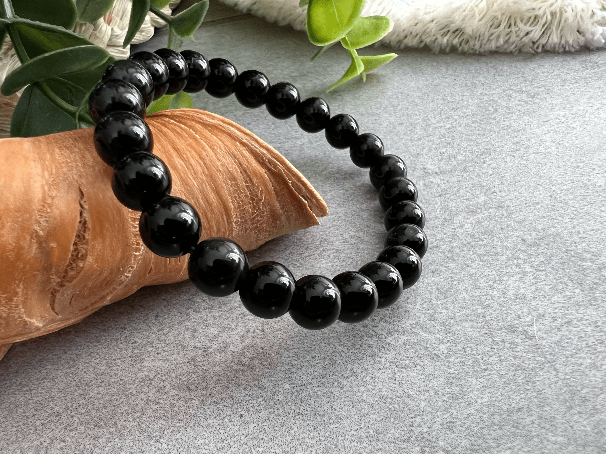 Bracelet SASKATOON - Perles minérales Obsidienne œil céleste. - Créations Uniques