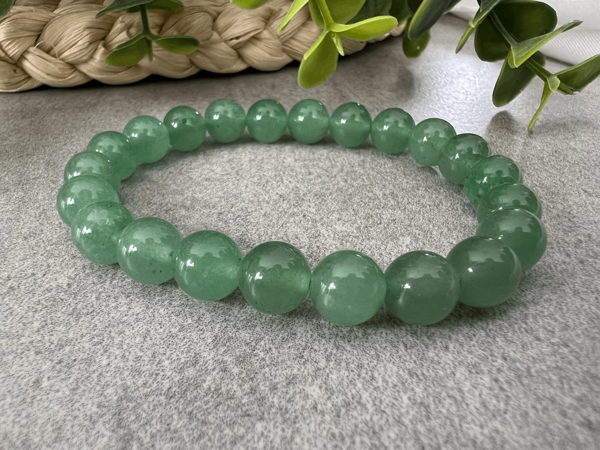 Bracelet CORLEONE - perles minérales Aventurine verte - Créations Uniques