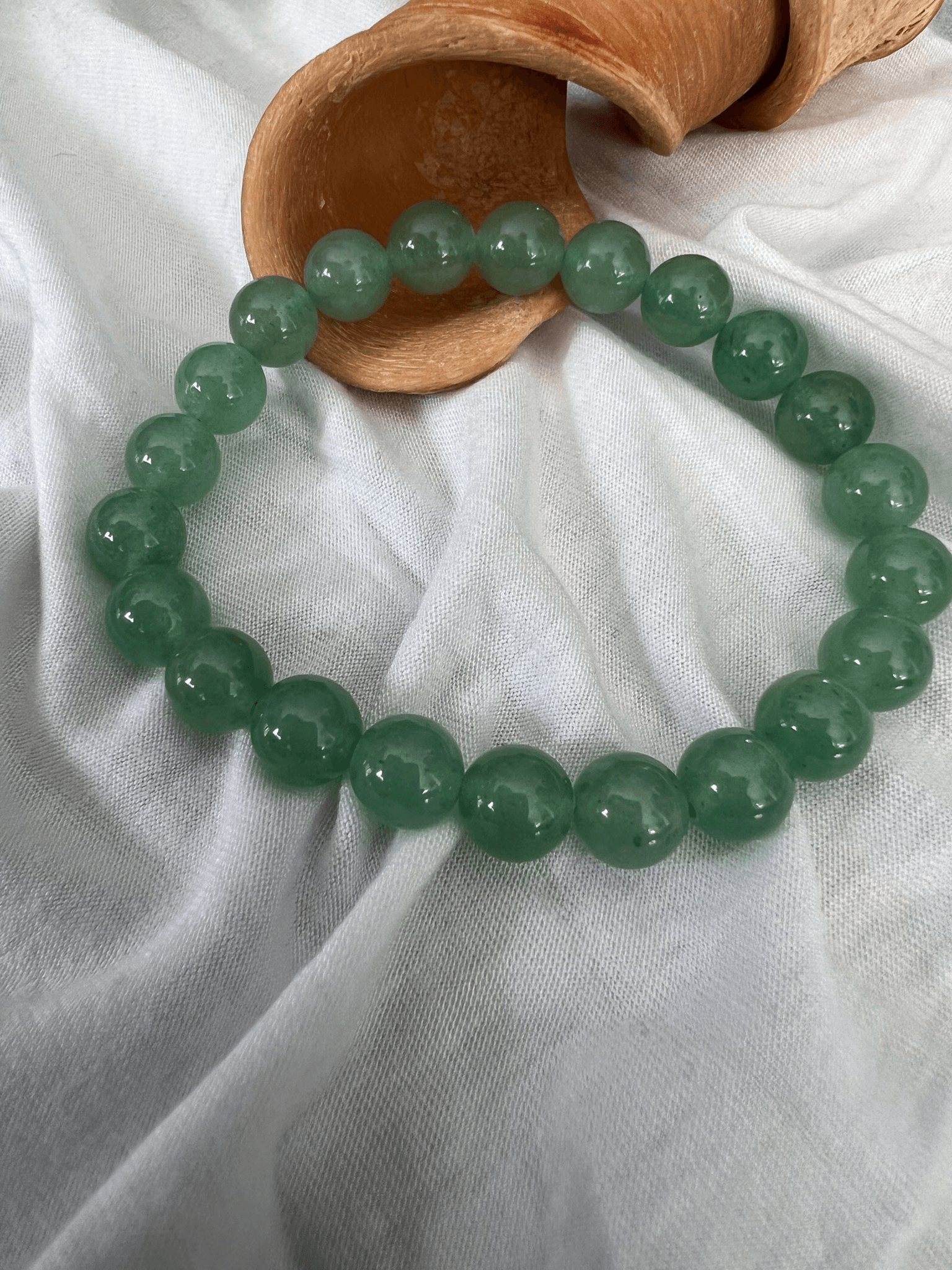 Bracelet CORLEONE - perles minérales Aventurine verte - Créations Uniques