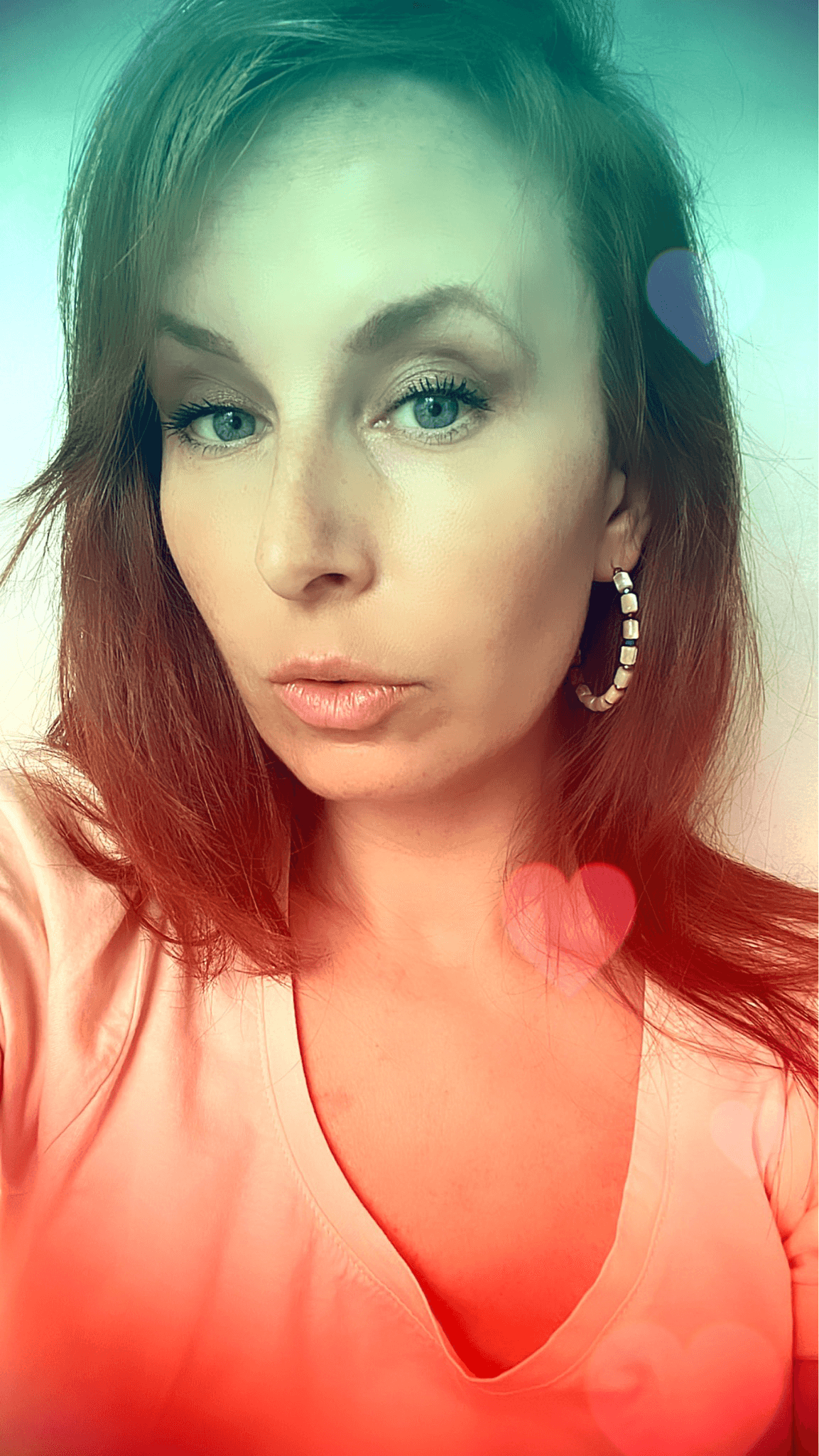 Boucles d’oreilles DOUNIA anneaux perles nacrées beiges - Créations Uniques