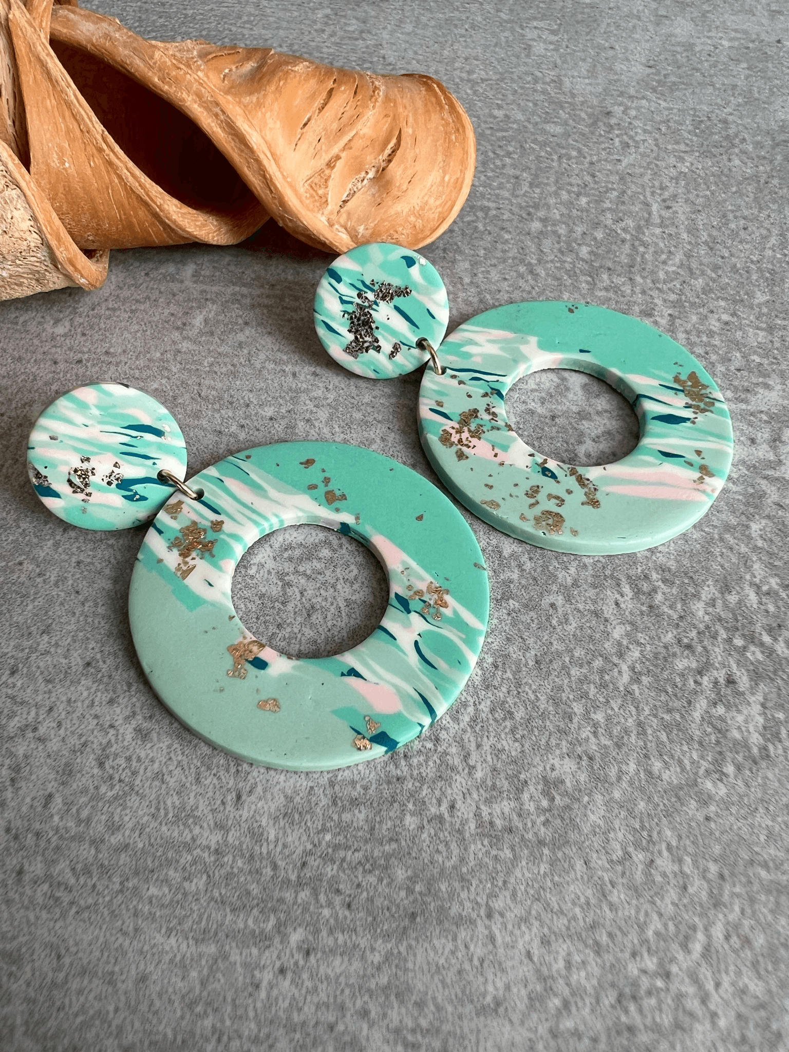 Boucles d’oreilles polymère LÉONTINE - Créations Uniques