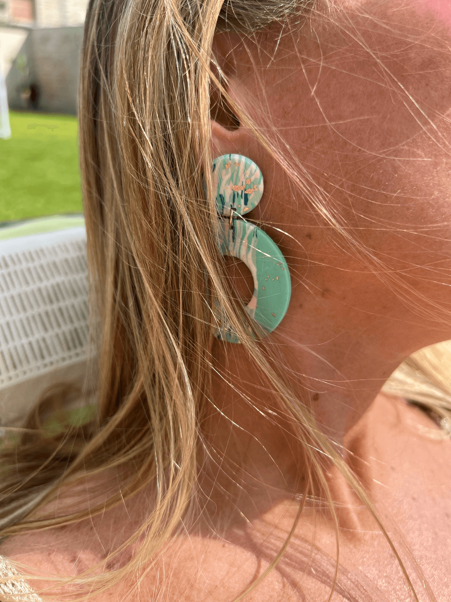 Boucles d’oreilles polymère LÉONTINE - Créations Uniques