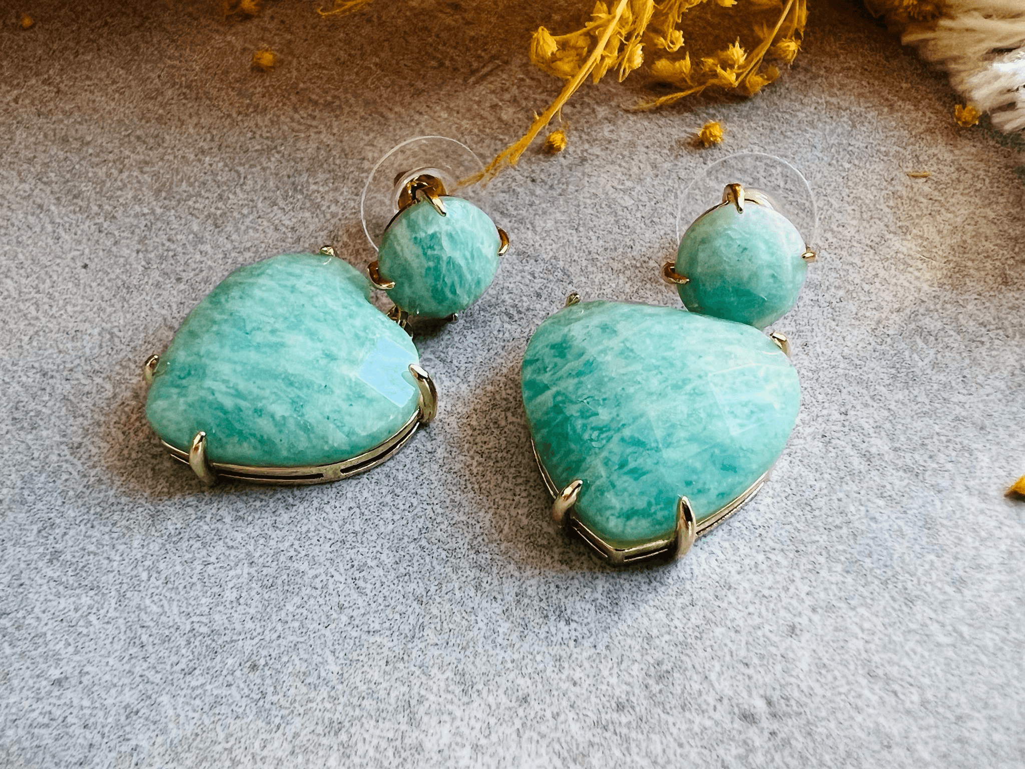 Boucles d’oreilles LESLIE cœurs bohème - Créations Uniques