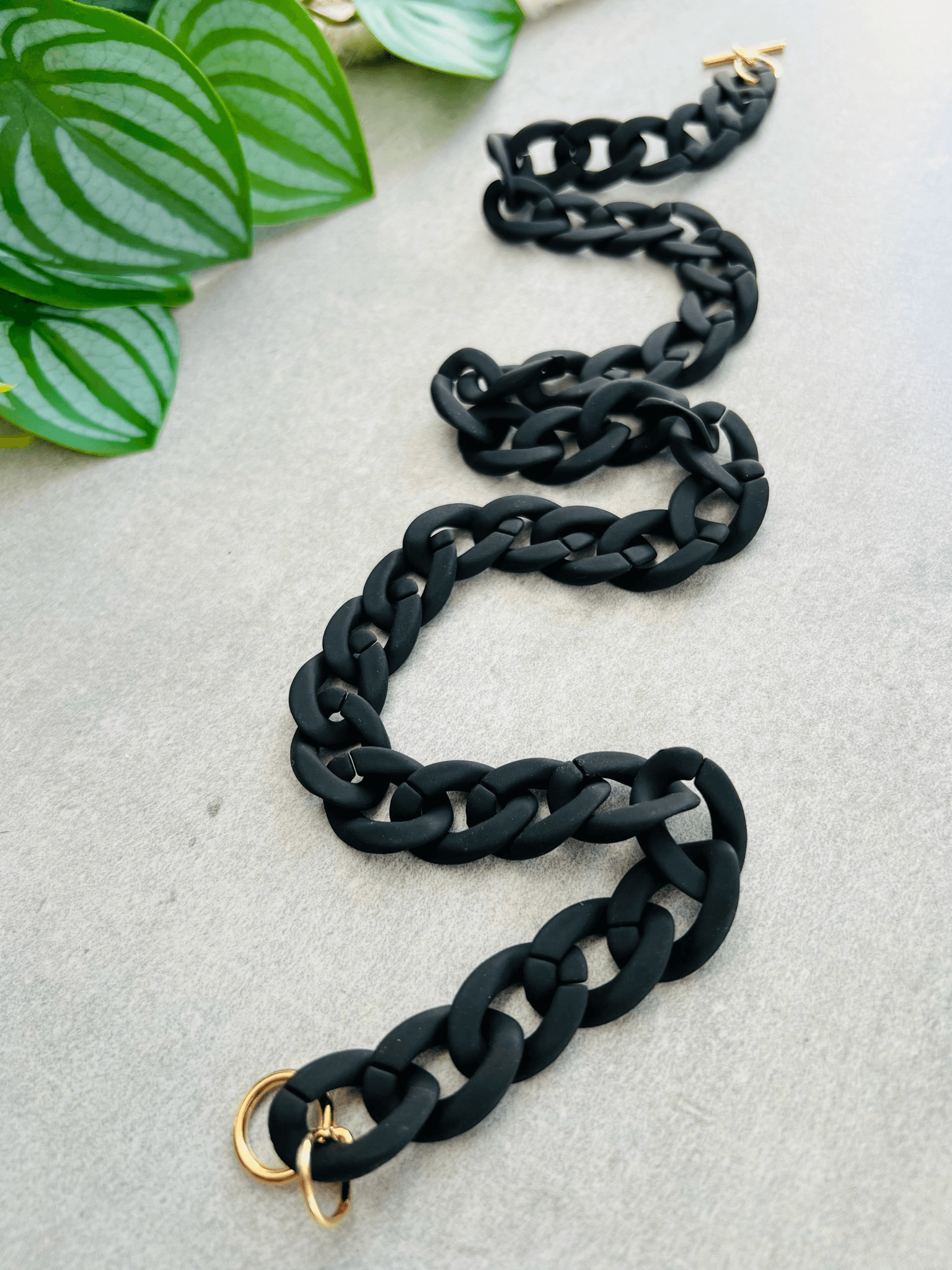 Collier EVELYN maillons noirs - Créations Uniques