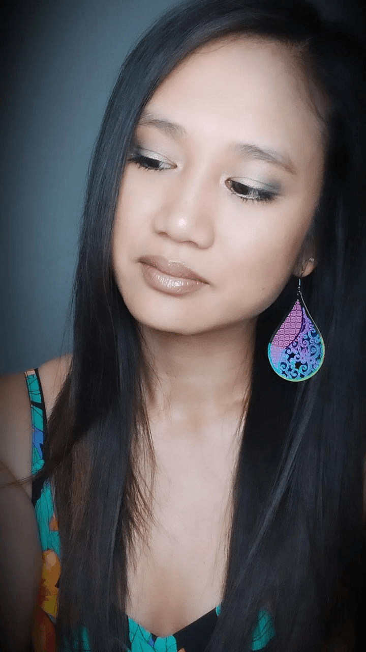 Boucles d’oreilles SHOSHANA gouttes reflets violets - Créations Uniques - Créations Uniques