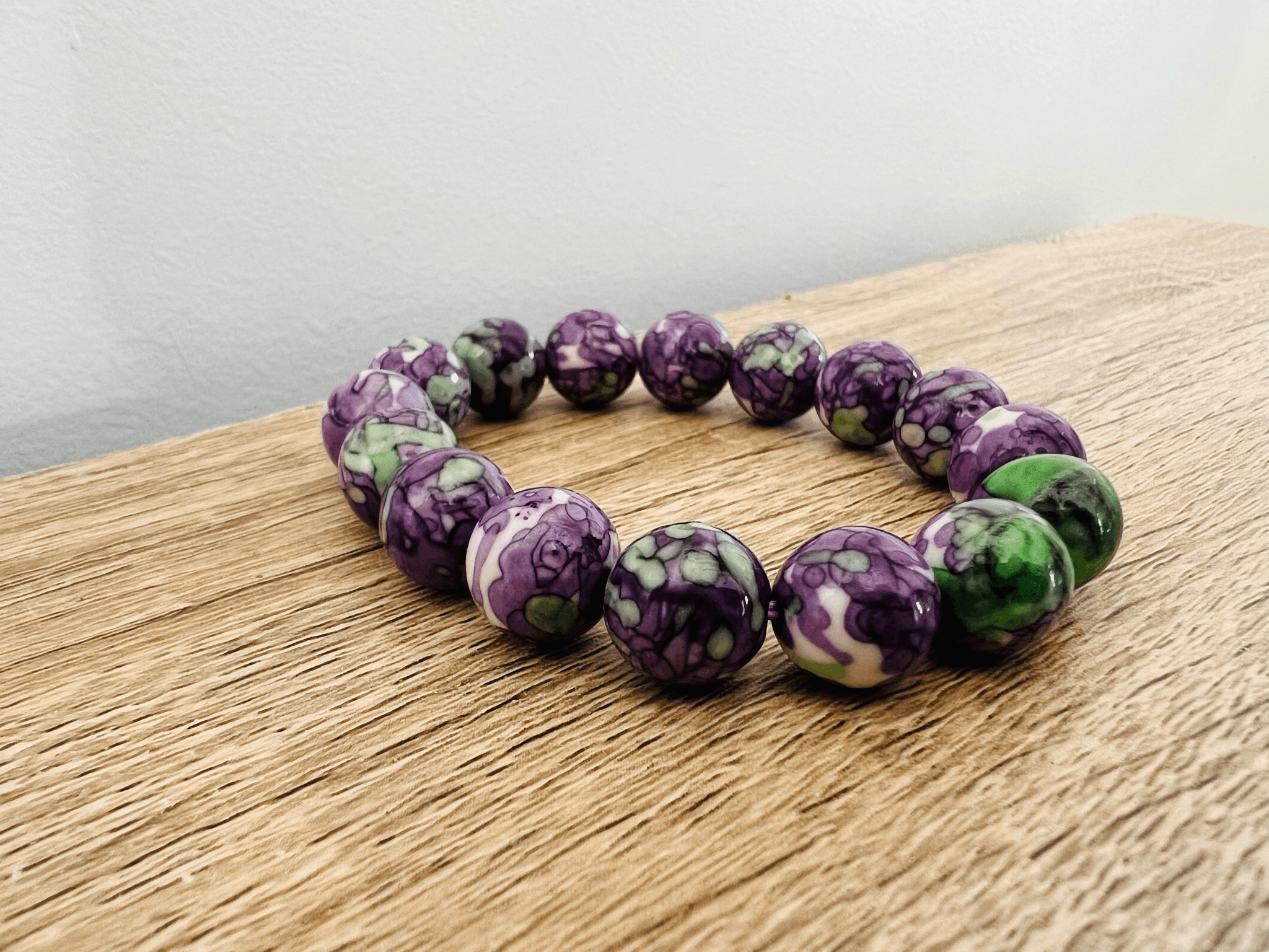 Bracelet VIOLET perles - Créations Uniques