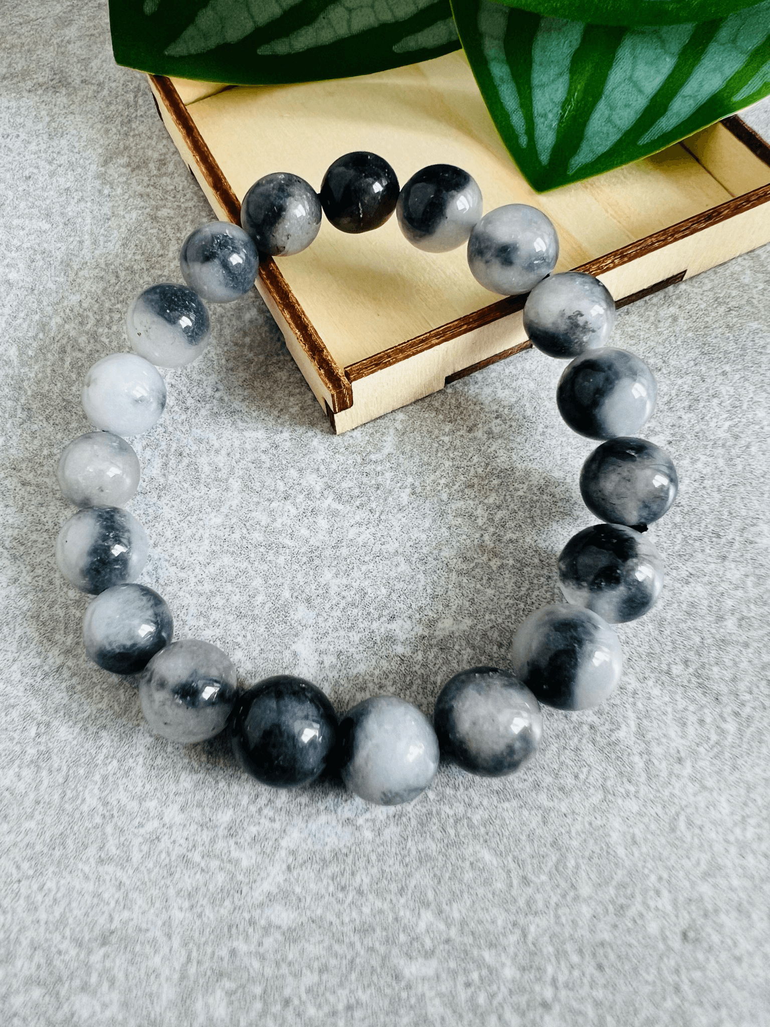 Bracelet GRIS perles - Créations Uniques