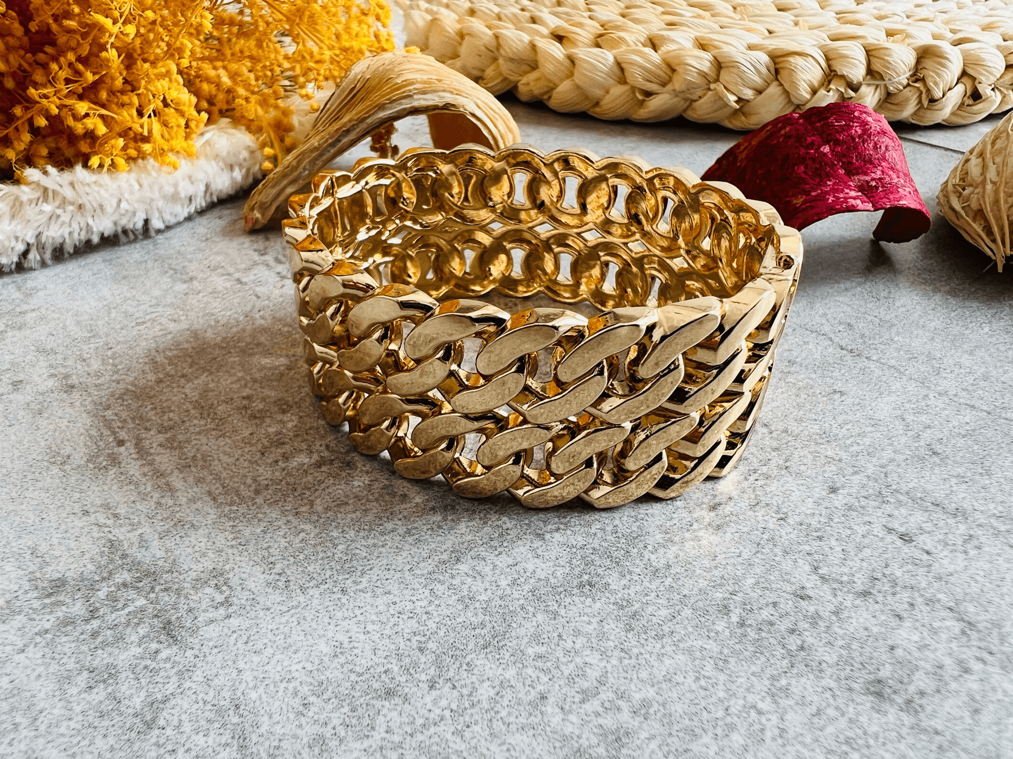 Bracelet ELEONORE chic et doré - Créations Uniques