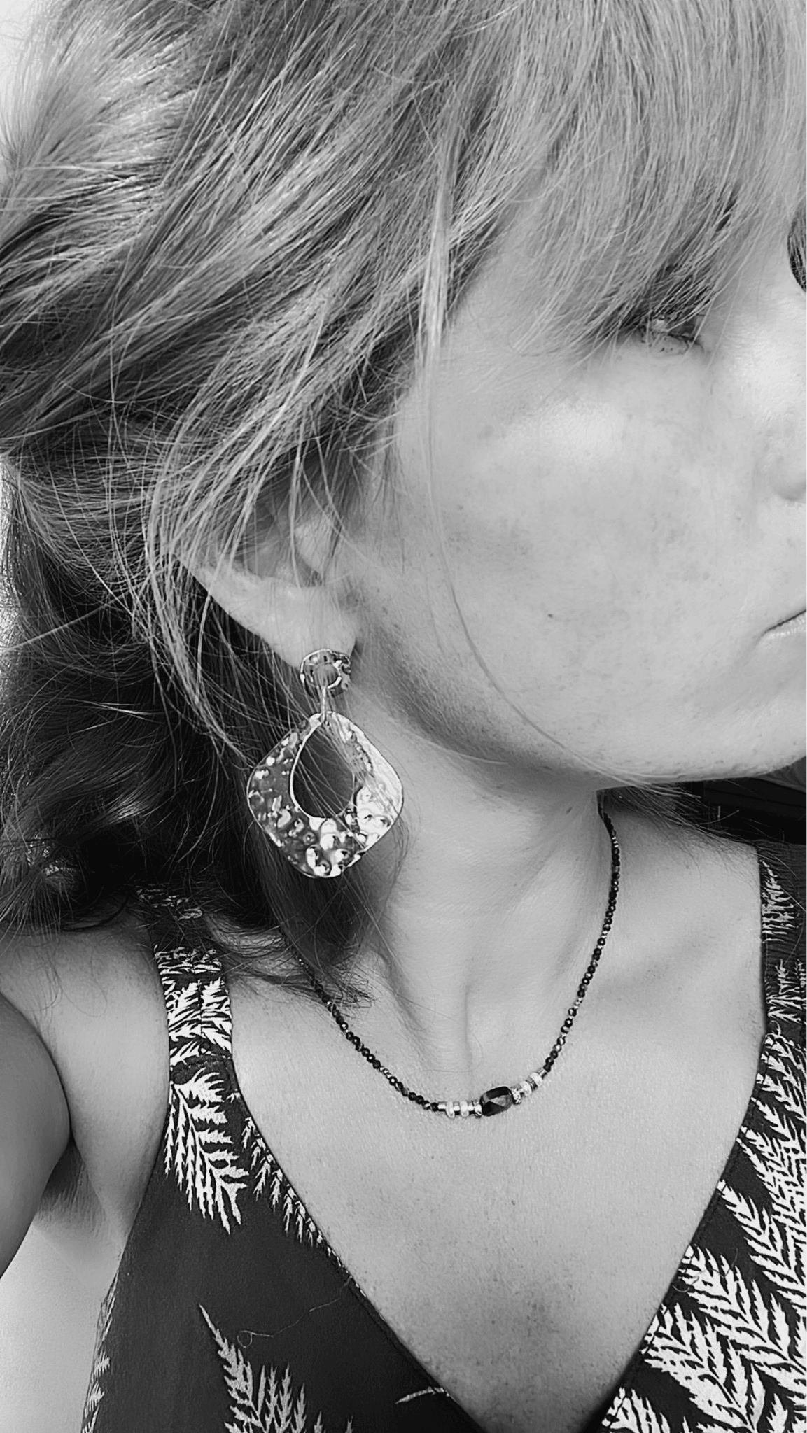 Boucles d’oreilles chic FAUSTINE losanges dorés martelés - Créations Uniques