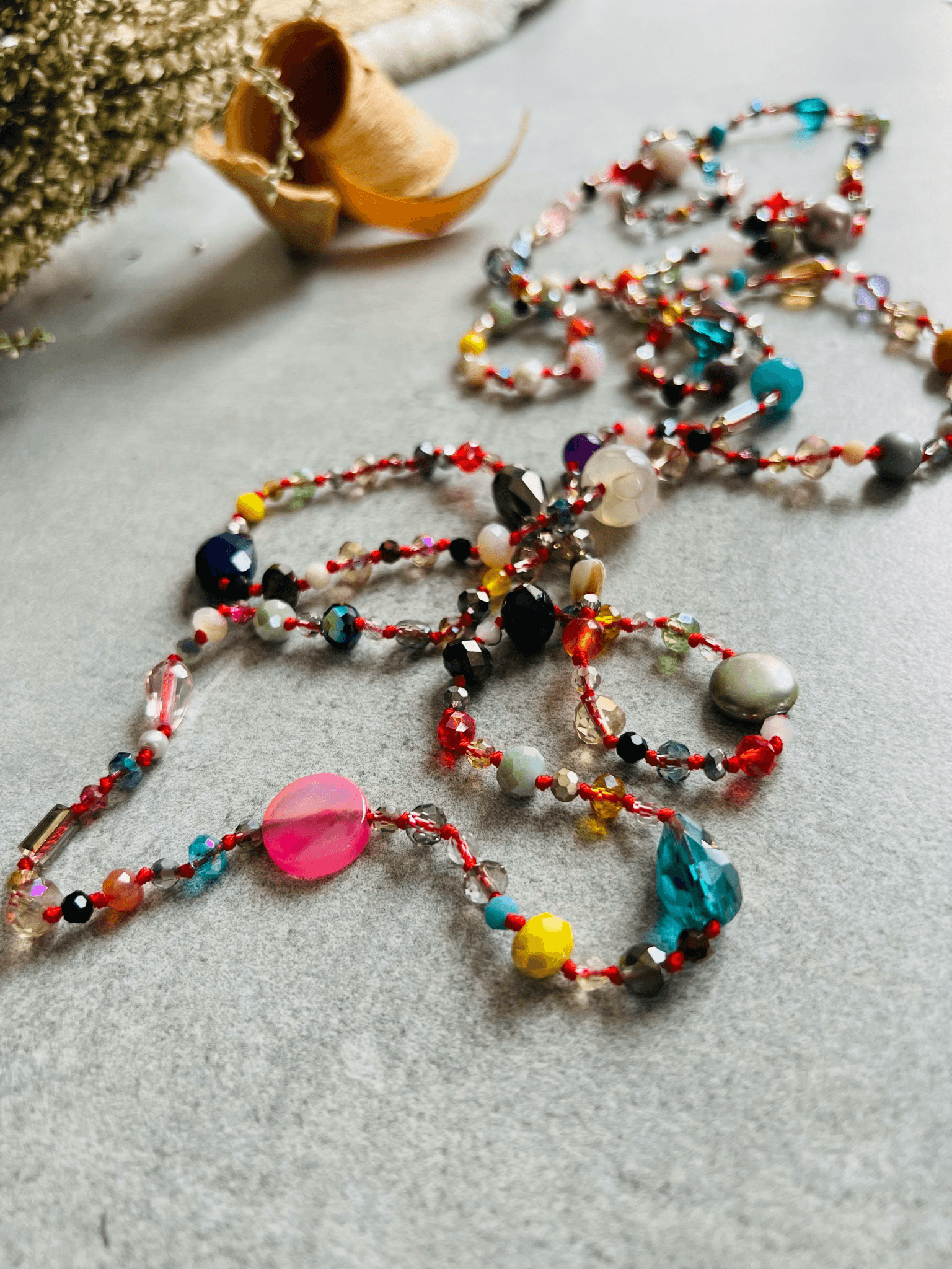 Collier MONIKA sautoir perles multicolores - Créations Uniques