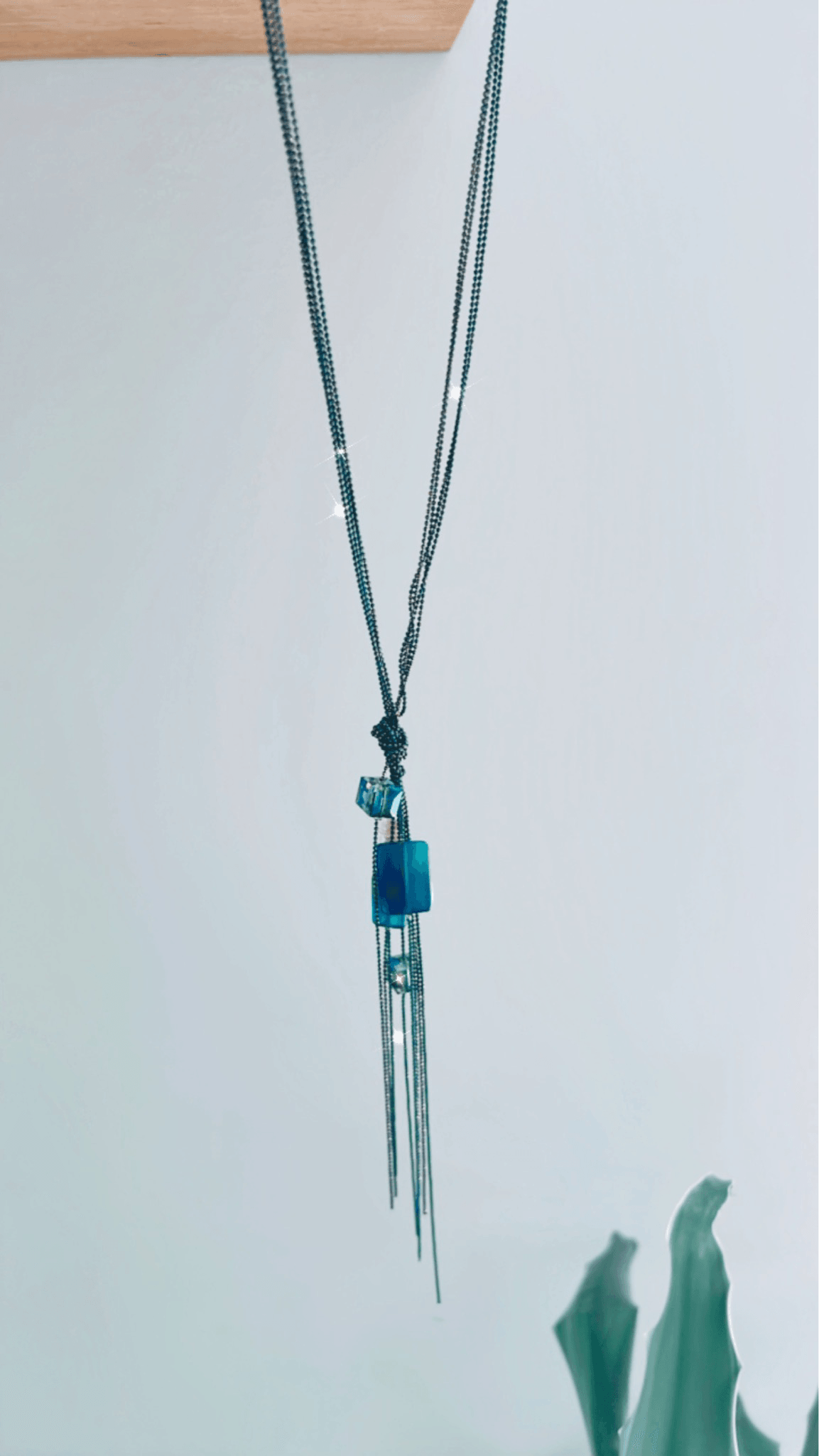 Collier PALOMA perles nuances de bleu - Créations Uniques