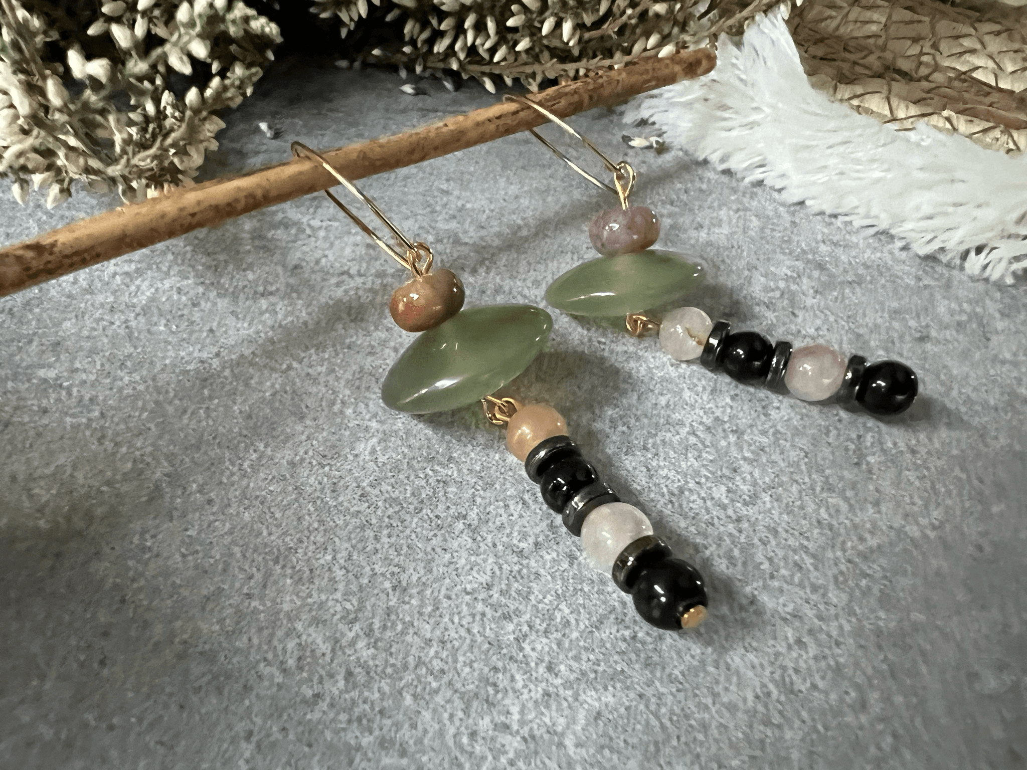 Boucles d’oreilles perles DANY - Créations Uniques - Créations Uniques