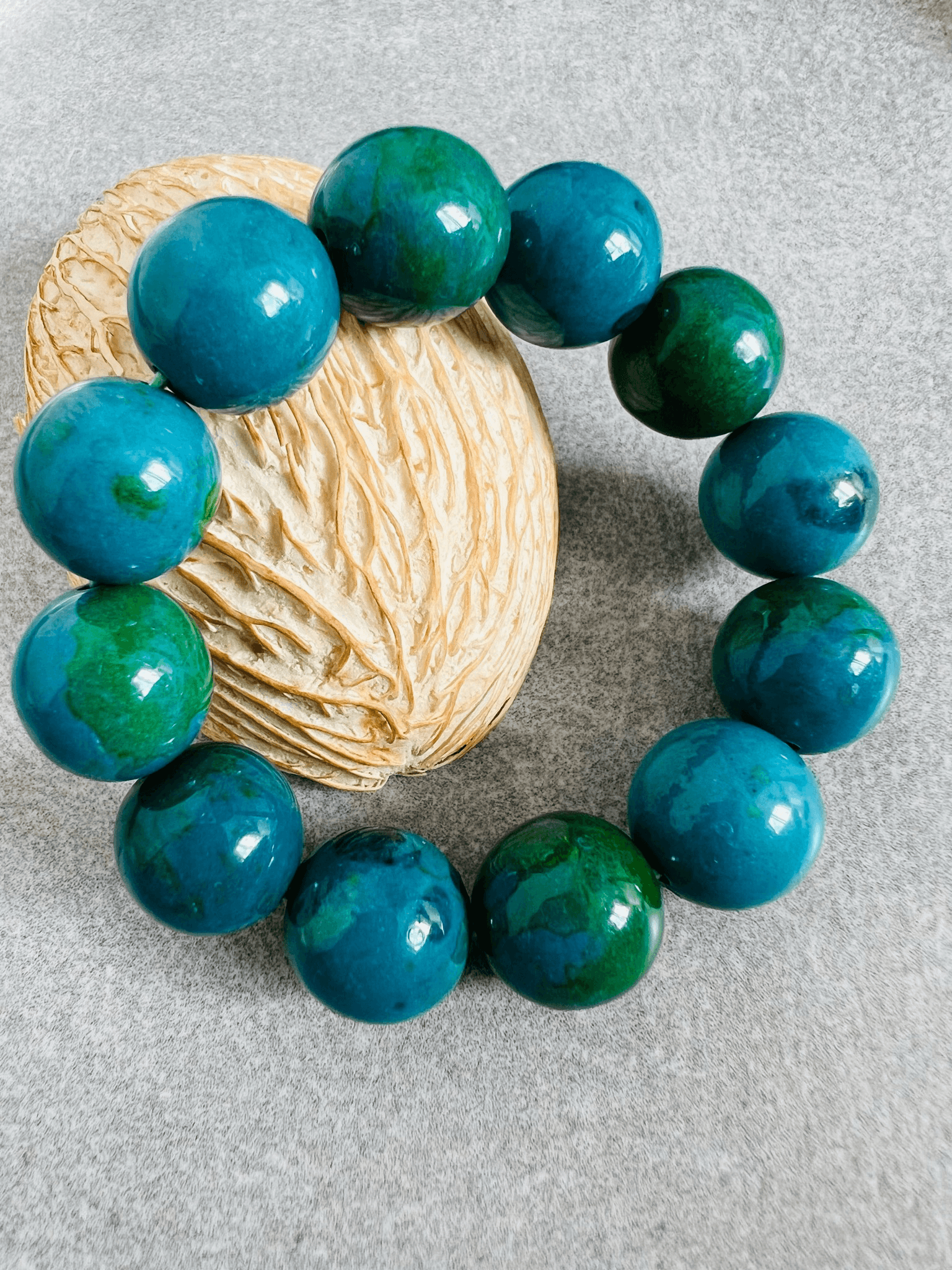 Bracelet TURQUOISE grosses perles - Créations Uniques
