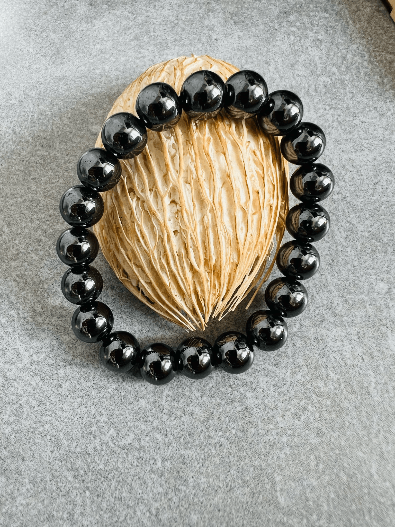 Bracelet perles ANTHRACITE - Créations Uniques