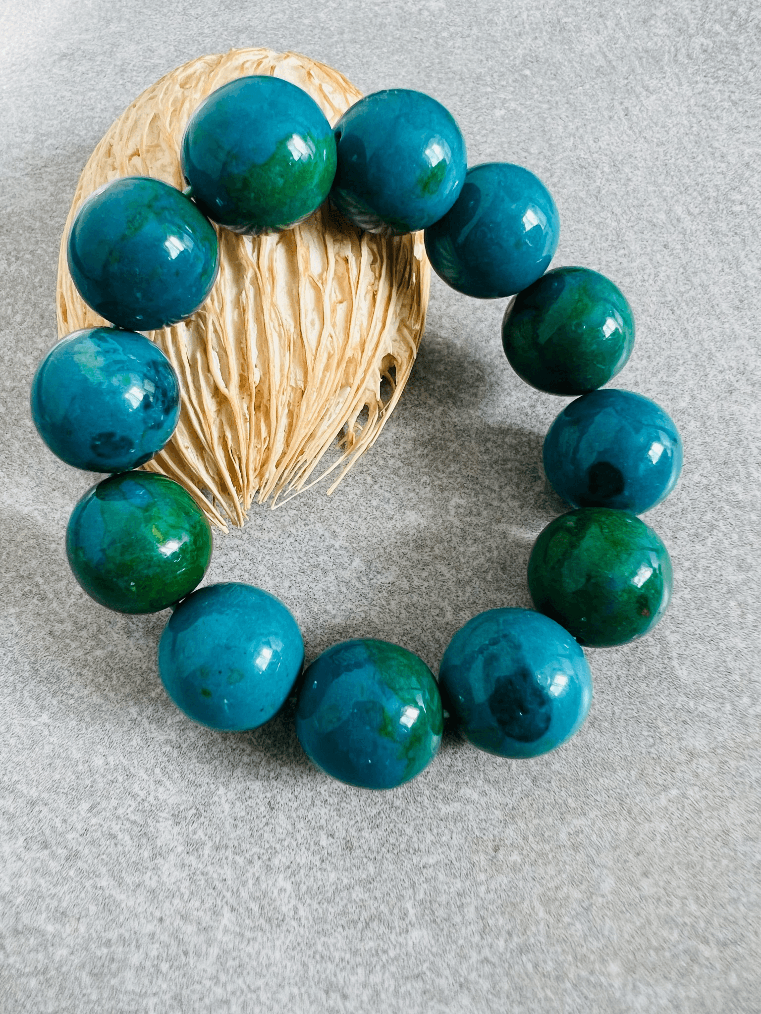 Bracelet TURQUOISE grosses perles - Créations Uniques