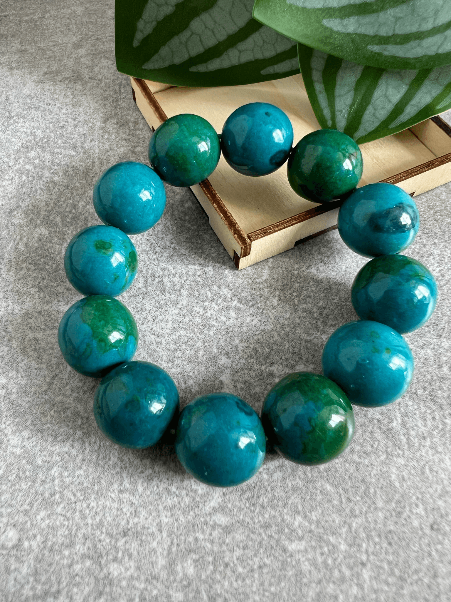 Bracelet TURQUOISE grosses perles - Créations Uniques