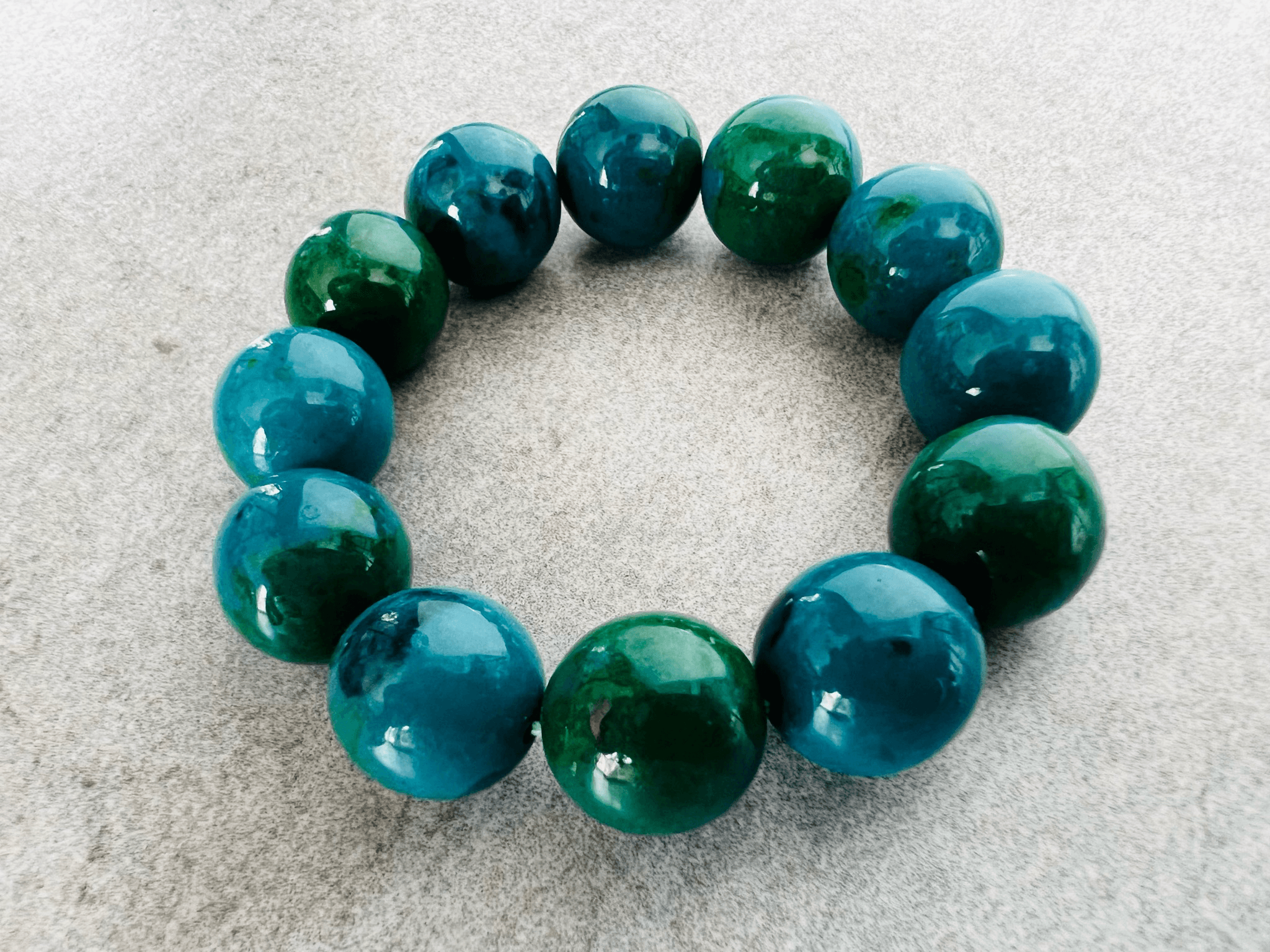 Bracelet TURQUOISE grosses perles - Créations Uniques