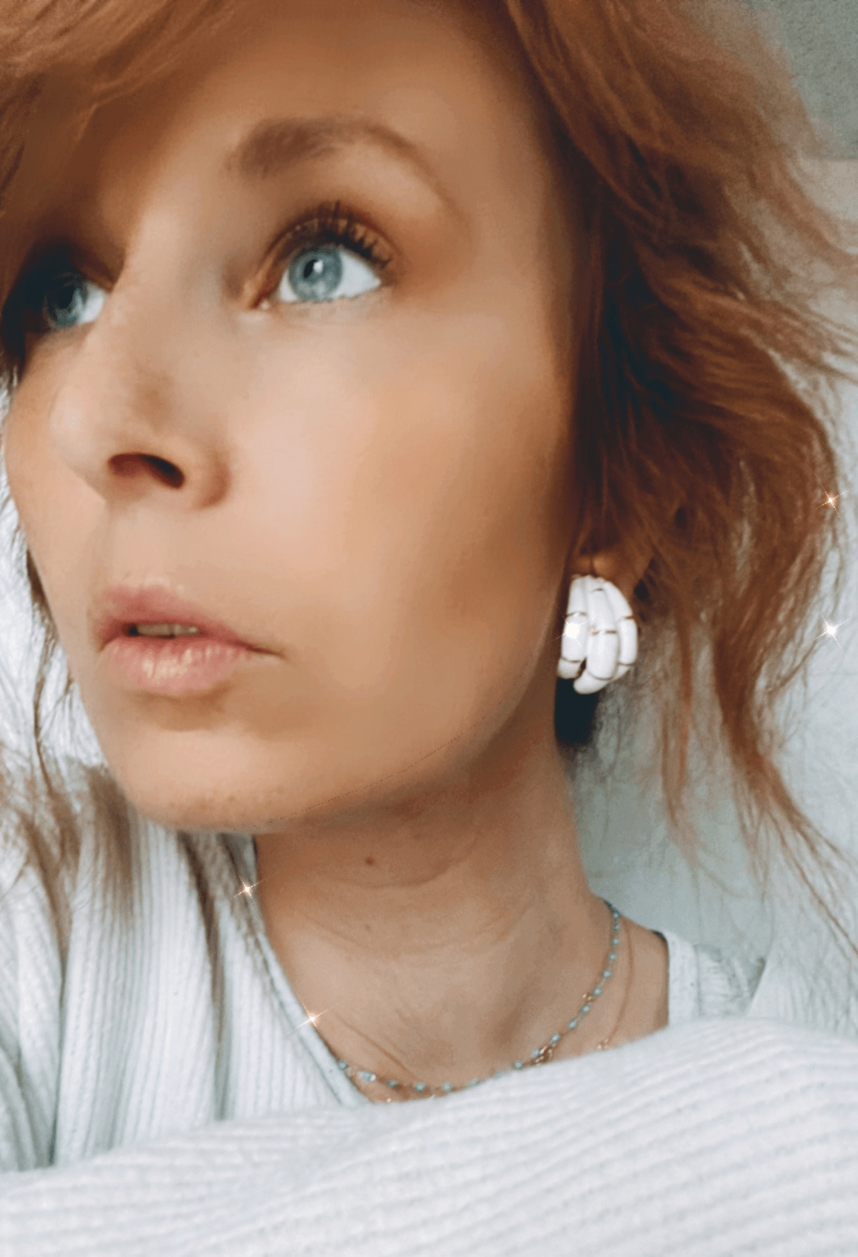 Clips NANCY style casual blanc - Créations Uniques